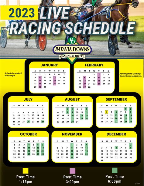 Horse Racing Schedules .